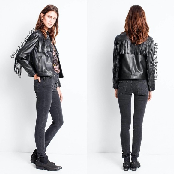 ZADIG & VOLTAIRE Kioly Leather Deluxe Jacket Black